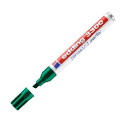 EDDING Marcador permanente 3300 punta biselada trazo 1 a 5mm verde - 3300-04
