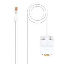 Cable nanocable conversor mini dp a vga mini dp - m -  vga - m blanco 3.0 m - MGS0000000645