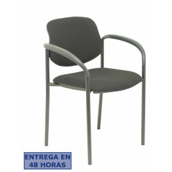 PIQUERAS Y CRESPO NOWY STYL Silla fija Styl bali negro chasis negro con brazos - 27NBALI840CB