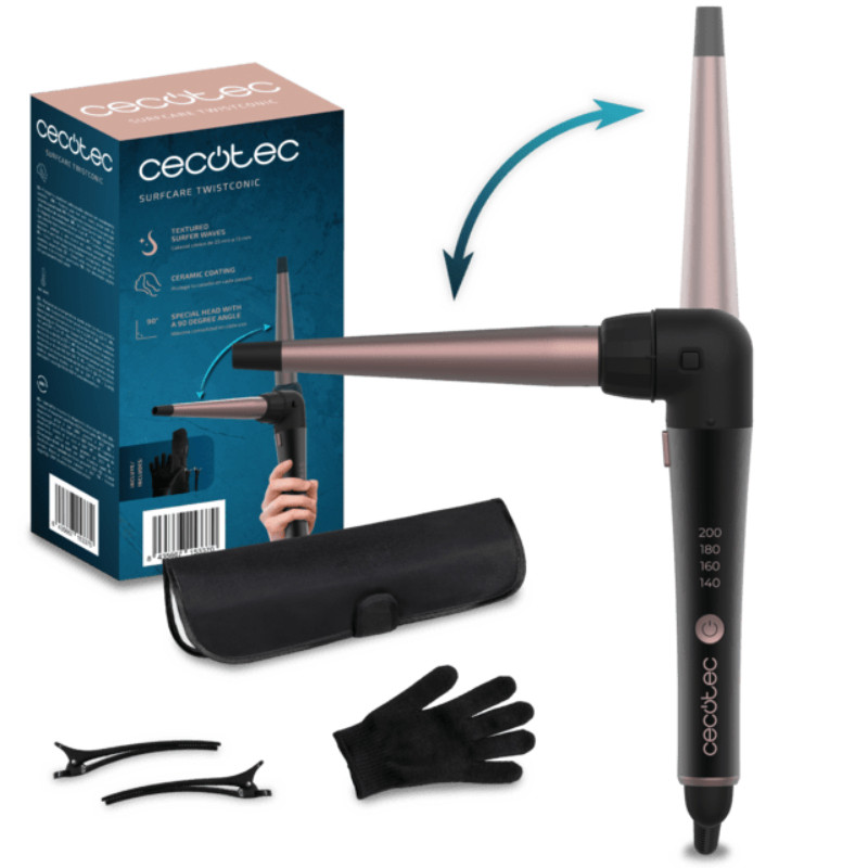 RIZADOR PELO CONICO CECOTEC A01_EU01_100002 SURFCARE TWISTCONIC CODO DE 90º - 2581820007