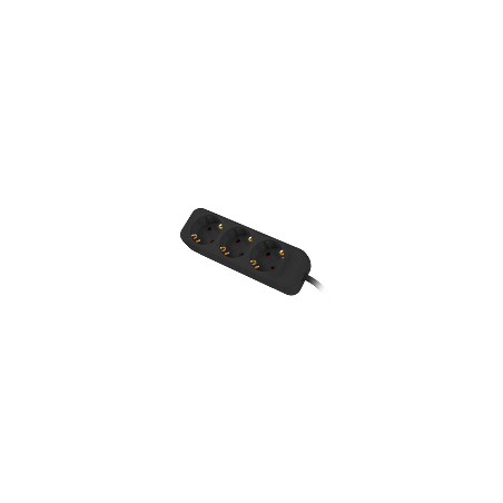 REGLETA LANBERG 3 TOMAS SCHUKO NEGRA 1.5M - PS0-03F-0150-BK