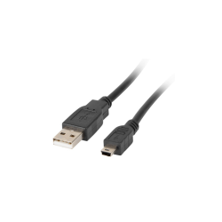 CABLE USB LANBERG 2.0 MACHO/MINI A USB-A MACHO 0.3M (CANON) NEGRO - CA-USBK-10CC-0003-BK