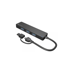 HUB NATEC MAYFLY USB-C 3.0 4 PUERTOS + ADAPTADOR USB-A - NHU-2023
