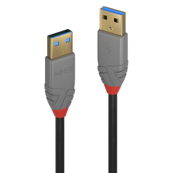 LINDY USB 3.0 Kabel Typ A/A Anthra Line M/M 0.5m - 4002888367509