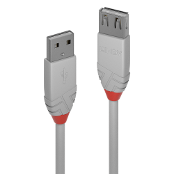 LINDY USB 2.0 Verlängerung Typ A/A Anthra Line M/F 1m - 4002888367127