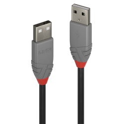 LINDY USB 2.0 Kabel Typ A/A Anthra Line M/M 2m - 4002888366939