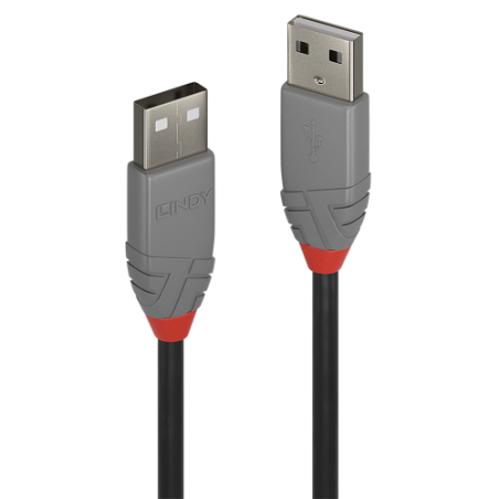 LINDY USB 2.0 Kabel Typ A/A Anthra Line M/M 2m - 4002888366939