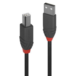 LINDY USB 2.0 Kabel Typ A/B Anthra Line M/M 2m - 4002888366731