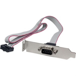 StarTech.com Adaptador de 0.4m Header Cabezal Bracket Serie Serial DB9 RS232 a IDC 10 Pines Placa Base Perfil Bajo - 1 x DB-9 Ma