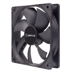 ÷ Ventilador interno unyka 120mm color negro 7 aspas - 51800