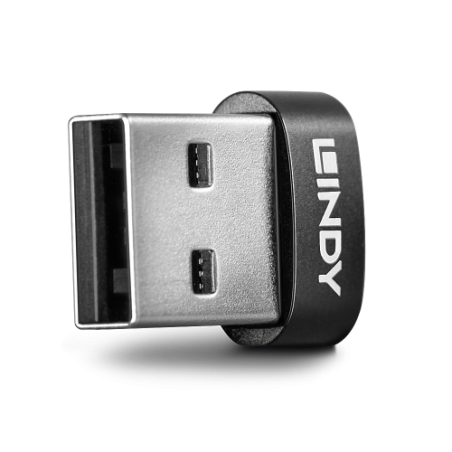 Lindy 41884 cambiador de género para cable USB Type-A USB Type-C Negro - 41884