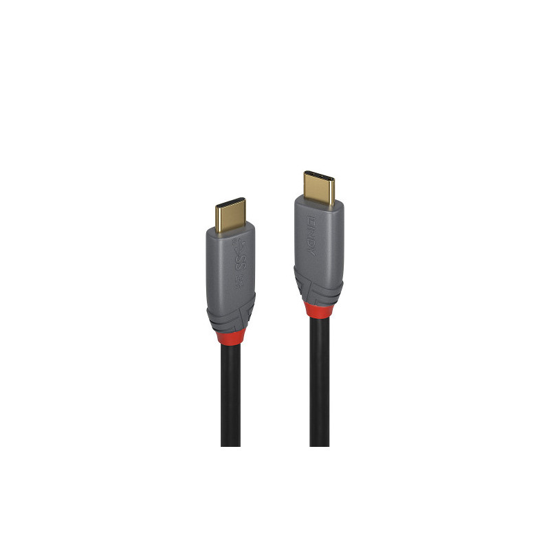 Lindy 36902 cable USB 1,5 m USB C Negro, Gris - 36902