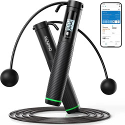 RENPHO SMART JUMP ROPE - ADDITIONAL CORDLESS OPTION - BLACK - PEU-Q008-BK