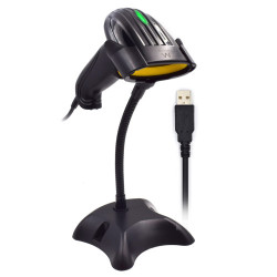 Ewent EW3410 lector de código de barras Lector de códigos de barras portátil 2D LED Negro - EW3410