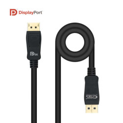 Nanocable Cable Displayport 1.4 Certif. Vesa DP/M-DP/M 0.5m - Color Negro - 10.15.2500