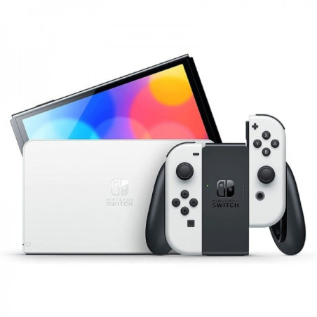 Nintendo Consola Nintendo Switch Oled - Incluye Base y 2 Mandos Joy-Con - Color Blanco - 10007454