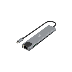 HUB EWENT USB 3.2 GEN1 USB-C DOCK 8-1 HDMI 4K 2XUSB-C 2XUSB-A LAN CARD READER - EW1146