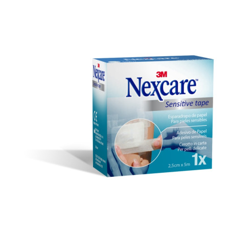Nexcare Sensitive Esparadrapo - 25mm x 5m - Color Blanco - 7100224914