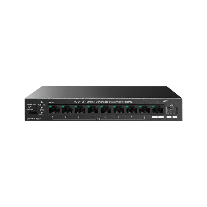 Switch ip - com g1110pf - 8 - 120w 10 puertos - G1110PF-8-120W