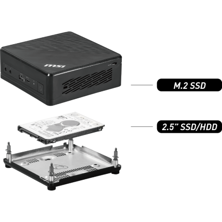 Adaptador hdd para mini ordenador msi cubi n 8gl ms - b17111 negro - 956-B17111-101