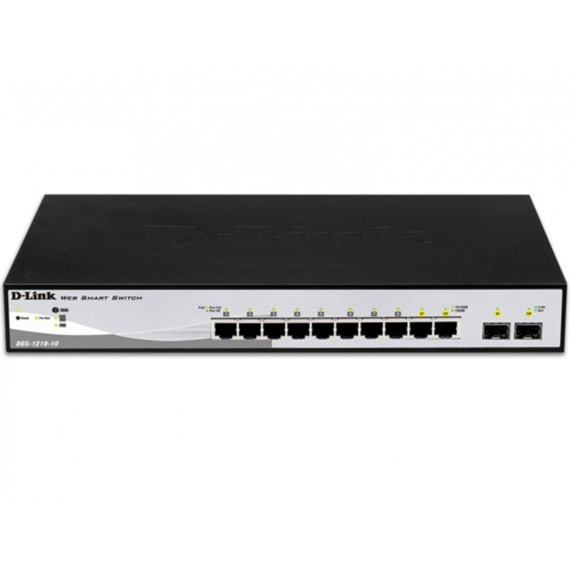 Switch d - link 10 puertos gestionable 8 gigabit ethernet 10 - 100 - 100 2 sfp layer2 smartiii - DGS-1210-10/E