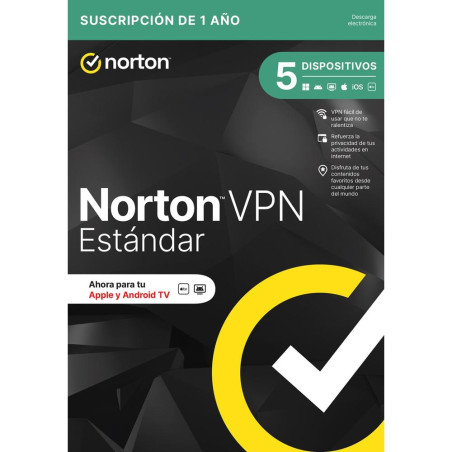÷ Norton vpn standard 1 user 5 device 1 a?o **l. electronica - 21479009
