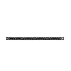 Patch panel lanberg cat.6 utp 24 puertos 0.5u rack 19 negro - PPU6-0024-B