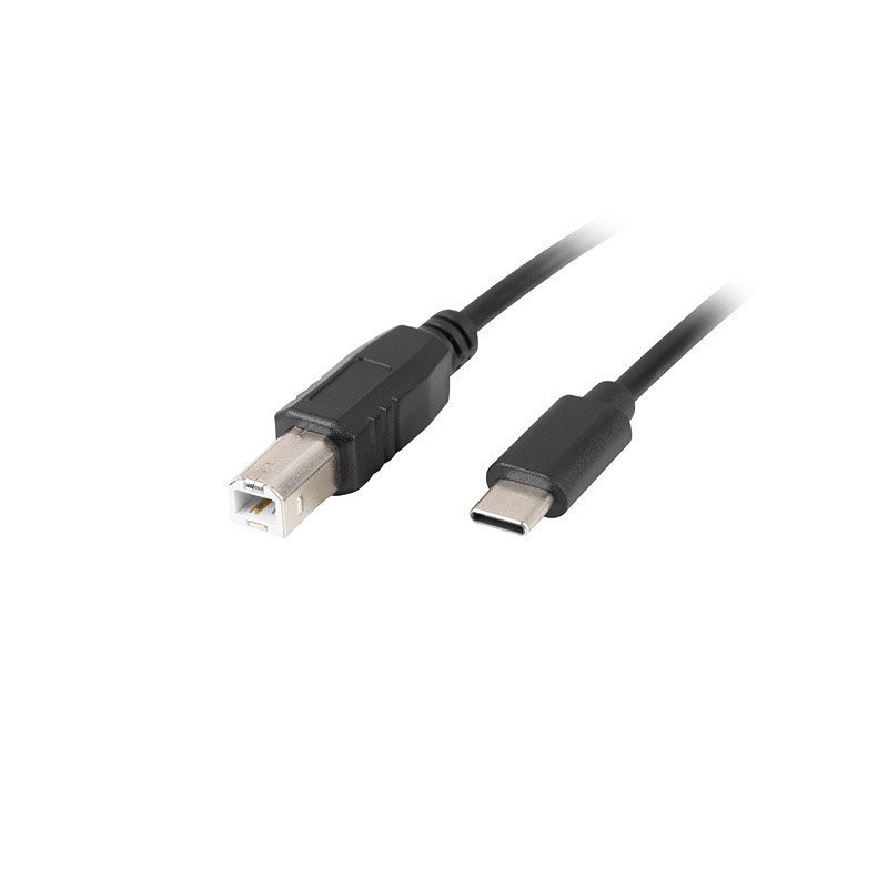 Cable usb lanberg usb c a usb b 2.0 ferrita 3m negro - CA-USBA-14CC-0030-BK