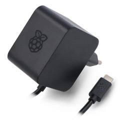Raspberry Fuente alimentador oficial 27W USB-C Negro - para Pi 5 - SC1157