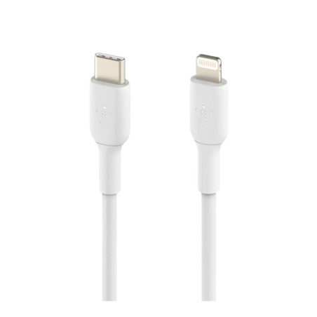 Cable lightning a usb tipo c belkin 2m -  macho - macho -  blanco -  trenzado - CAA003BT2MWH