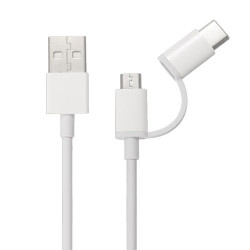 CABLE XIAOMI MI 2 IN 1 USB MICRO USB TO TYPE C - 100 CM 15303 - SJV4082TY