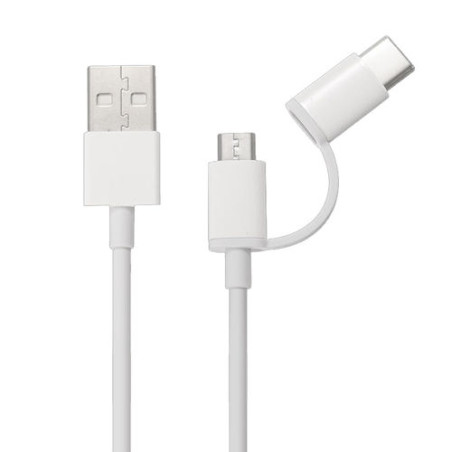 CABLE XIAOMI MI 2 IN 1 USB MICRO USB TO TYPE C - 100 CM 15303 - SJV4082TY