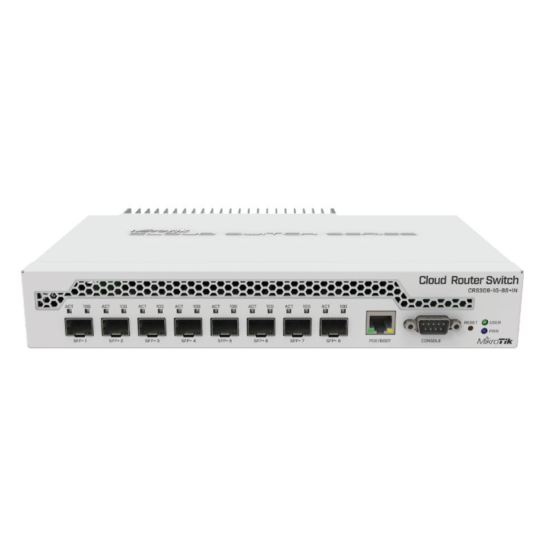 MikroTik CRS309-1G-8S+IN Switch 1xGbE 8xSFP+ - CRS309-1G-8S+IN