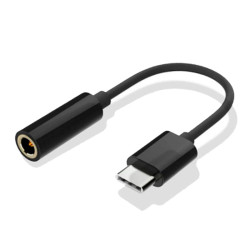 Adaptador Conector Tipo C a Jack 3,5 mm (Digital) COOL (Universal) Negro - 8434847023656
