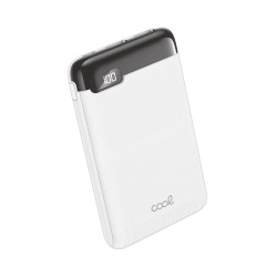 Bateria Externa Power Bank 5000 mAh Display COOL 10W Blanco - 8434847069609