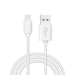 Cable USB Compatible COOL Lightning para iPhone / iPad (1.2 metros) Blanco - 8434847023243