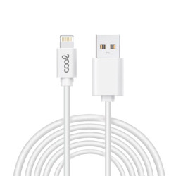Cable USB Compatible COOL Lightning para iPhone / iPad (3 metros) Blanco - 8434847045597