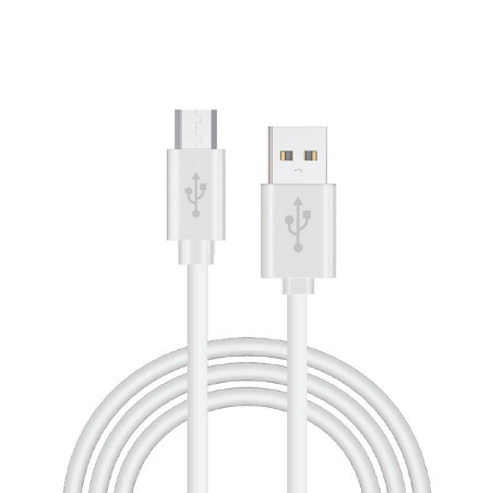 Cable USB Compatible COOL Universal (Micro-Usb) 1.2 metros Blanco 2.4 Amp - 8434847027760