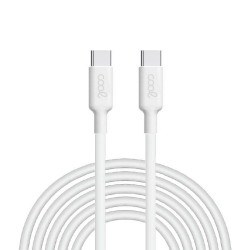 Cable USB Compatible COOL Universal TIPO-C a TIPO-C (3 metros) Blanco 3 Amp - 8434847070162