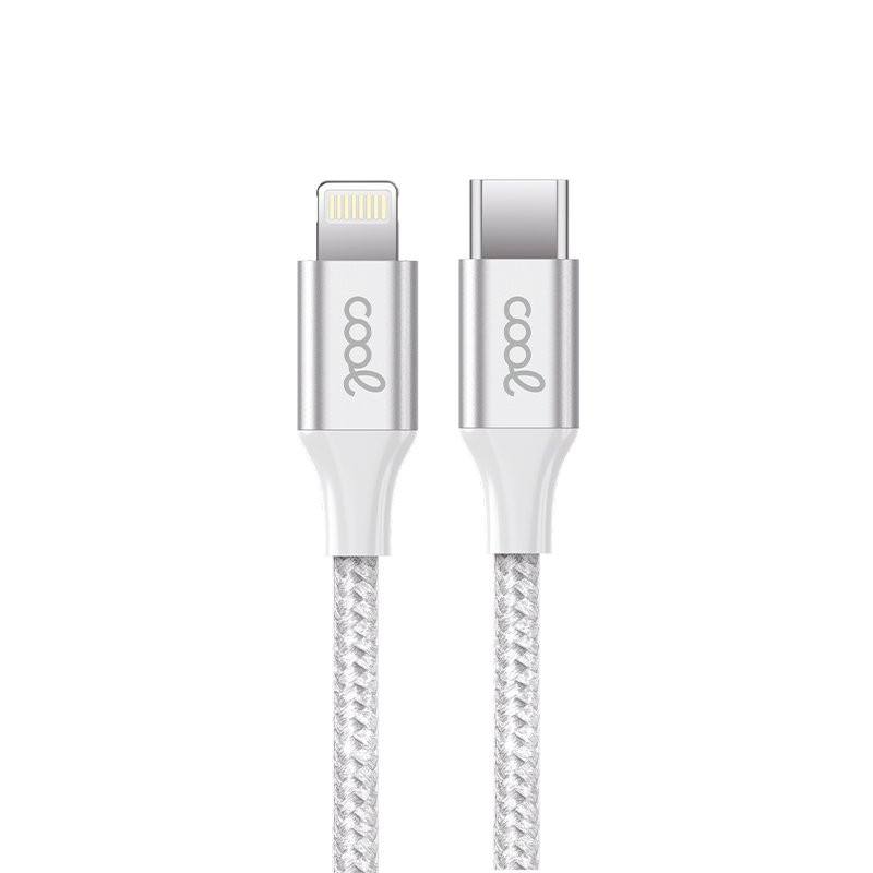 Cable USB COOL Nylon Universal Tipo C a Lightning (1.2 metros) - 8434847068039