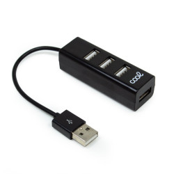 Hub USB 2.0 Universal COOL 4 Puertos USB Negro - 8434847053820
