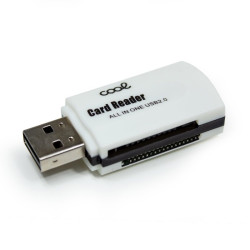 Lector USB Tarjetas Memoria Universal COOL (All in One) Blanco - 8434847056050