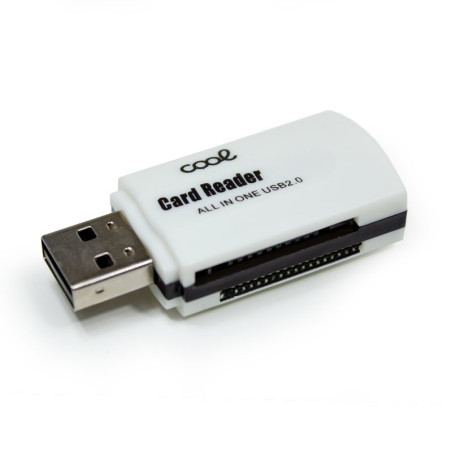 Lector USB Tarjetas Memoria Universal COOL (All in One) Blanco - 8434847056050