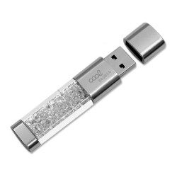 Pen Drive USB x64 GB 3.0 COOL Crystal Blanco - 8434847079530