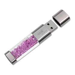 Pen Drive USB x64 GB 3.0 COOL Crystal Rosa - 8434847078618