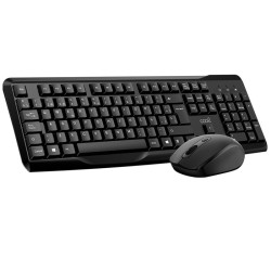 Teclado Office Inalámbrico PC Kit + Ratón COOL Enter Negro (Español) - 8434847080765