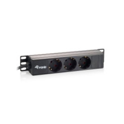 ÷ Regleta alimentacion aluminio rack 10\" 3 tomas 1u - 333299