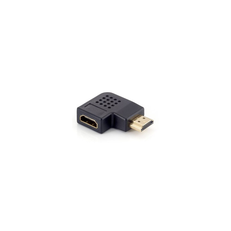 Equip HDMI Adapter A-B St/Bu 90 Grad gewinkelt sw Polybeutel - 118910