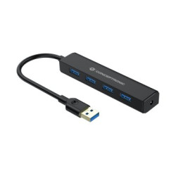 Hub 4 puertos Usb 3.0 Conceptronic C4PUSB3 /  Negro - C4PUSB3