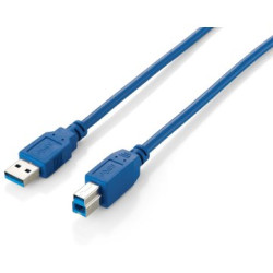 Equip USB Kabel 3.0 A-B St/St 1.00m blau Polybeutel - 128291